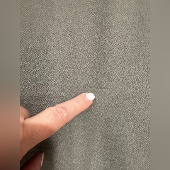 Isaac Mizrahi 2X Petite Pebble Knit Overlapping Wide Leg Pant Deep Olive NWD - Picture 10 of 10